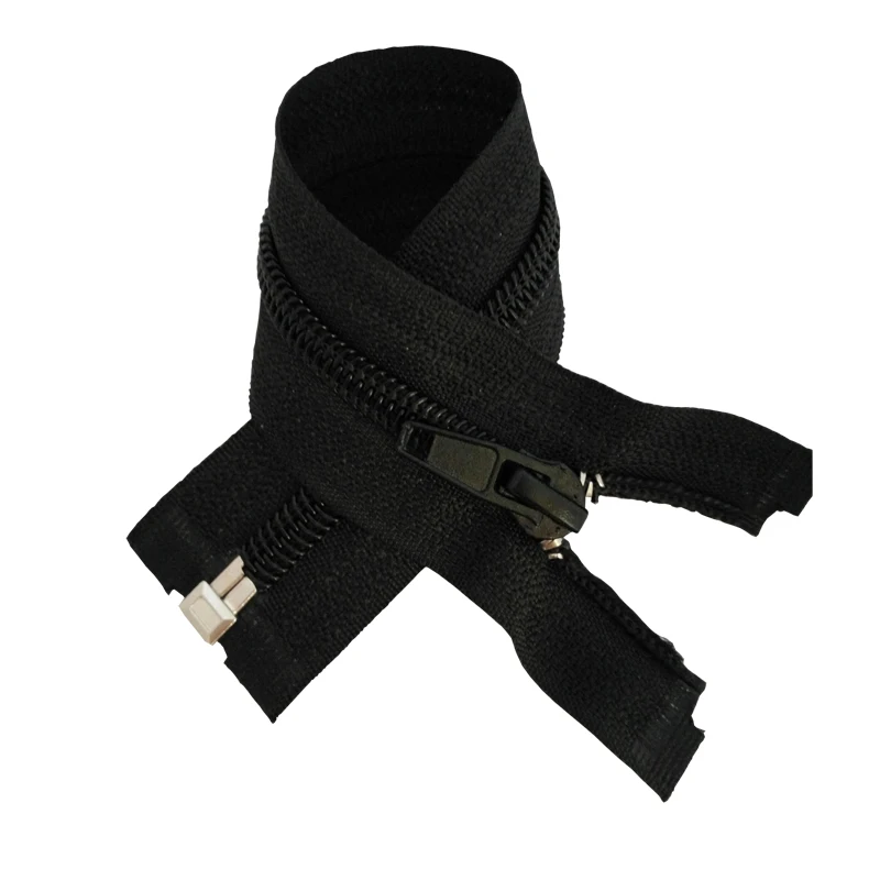 XUNZHE 5Pcs Black 30-180cm Zippers Open End Zipper Nylon Zipper for Sewing Garments Long coat Down Jacket DIY Sewing Accessories