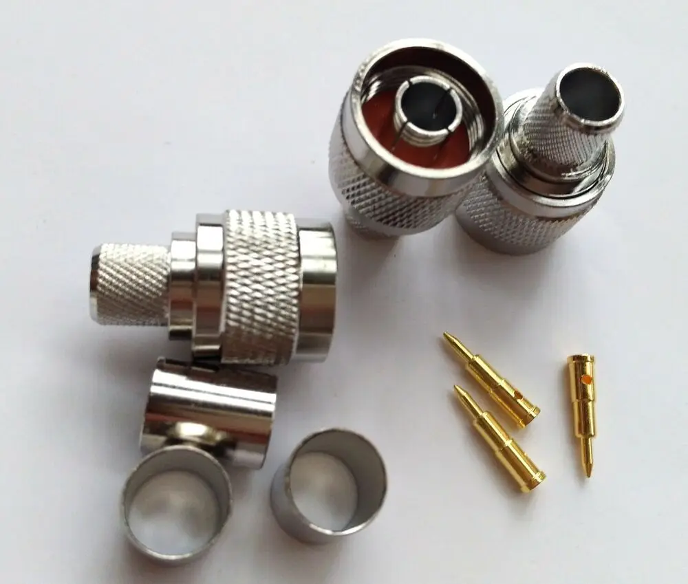 10 шт./лот N Штекерный обжимной соединитель RG8 RG165 RG213 LMR400 RF | Обустройство дома