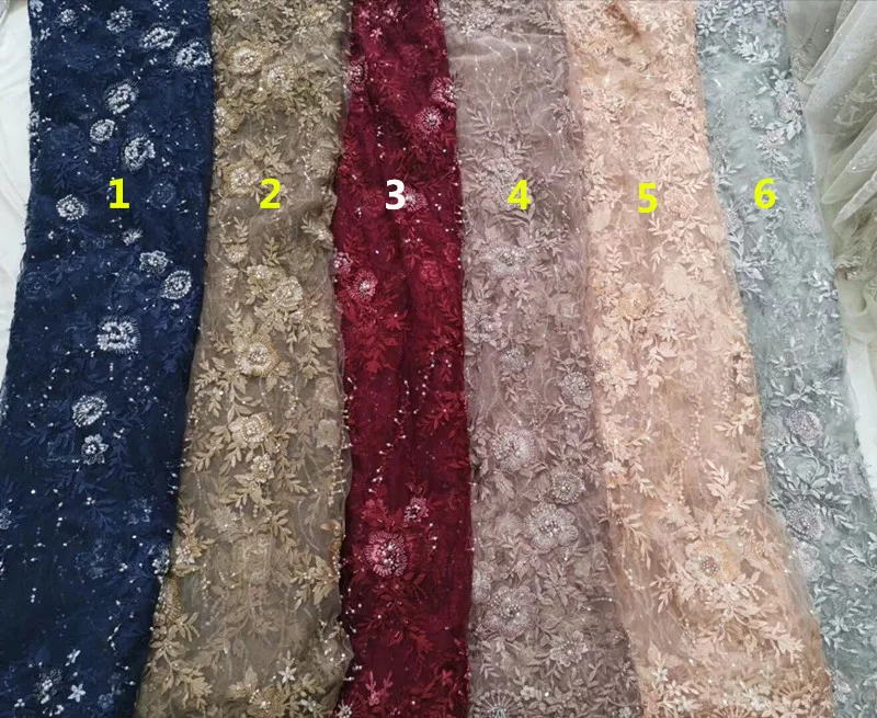 

Nigerian French Fabric with beads High Quality SYJ-562 french lace fabric Best Selling African Lace Fabric