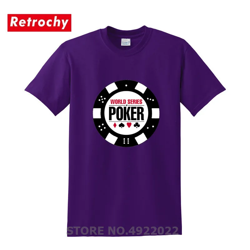 Мужская футболка WSOP с принтом Мировая серия покера модные футболки дизайнерская