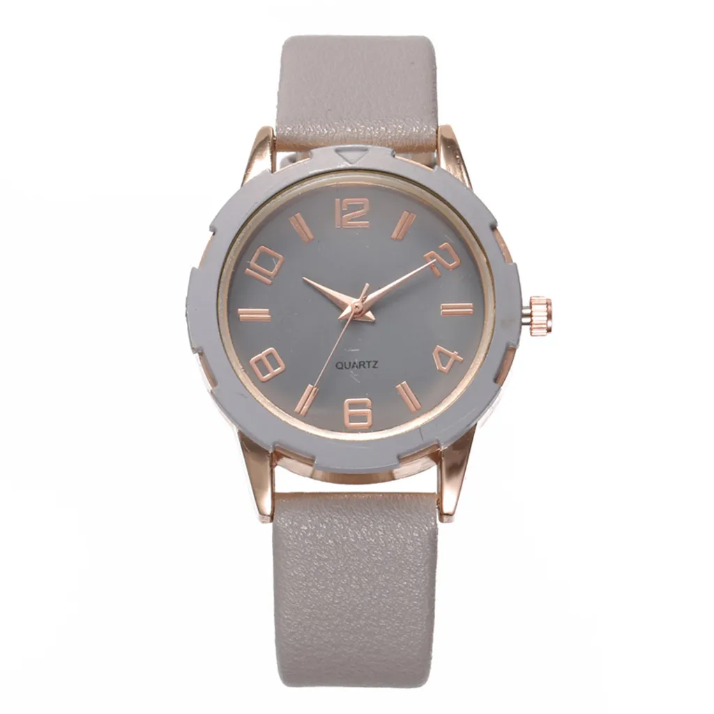 Роскошные часы женские кожаные кварцевые высококачественные синие стеклянные