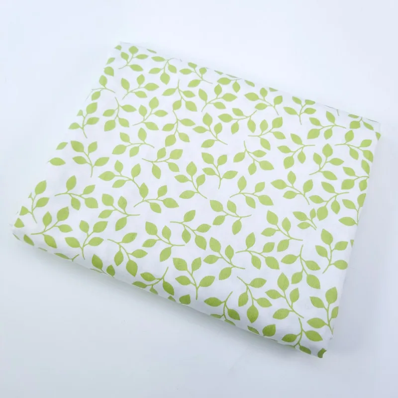Простынь Пэчворк из хлопчатобумажной ткани с принтом листьев, текстильная ткань для шитья, стеганые простыни, дышащая тонкая ткань для детской одежды.