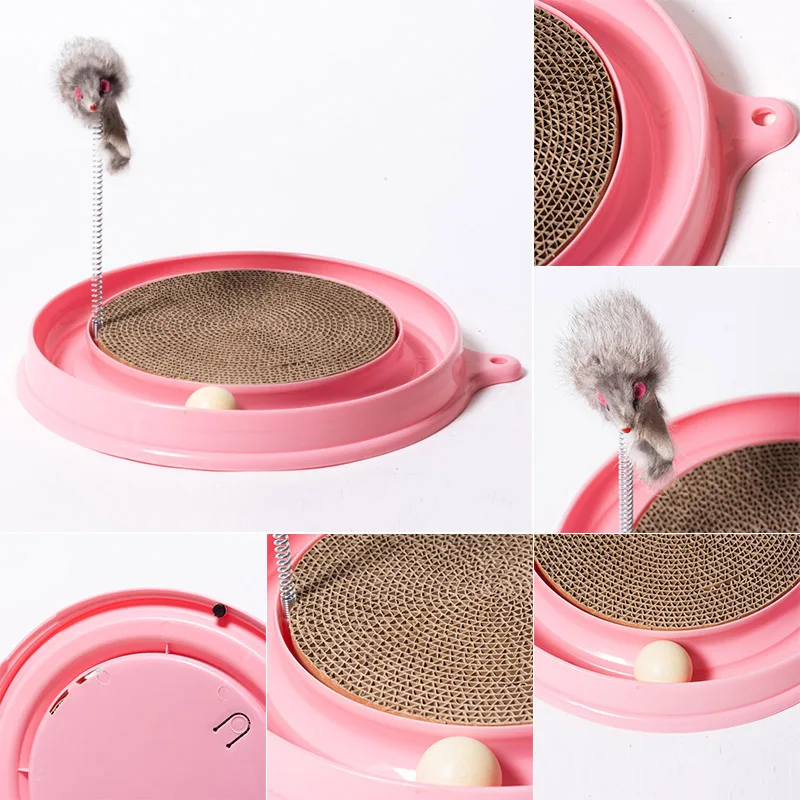 Горячая кошка котенок турбо Когтеточка доска игрушка с мячом мышь обучение