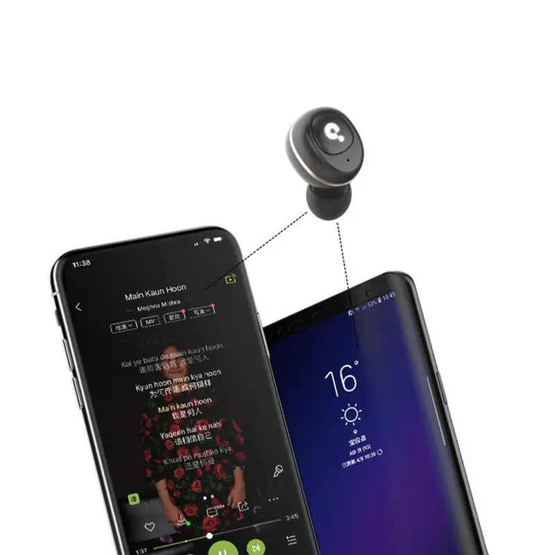Мини Бизнес автомобиля Беспроводной бинауральные зарядки Bin True стерео Bluetooth 5 0