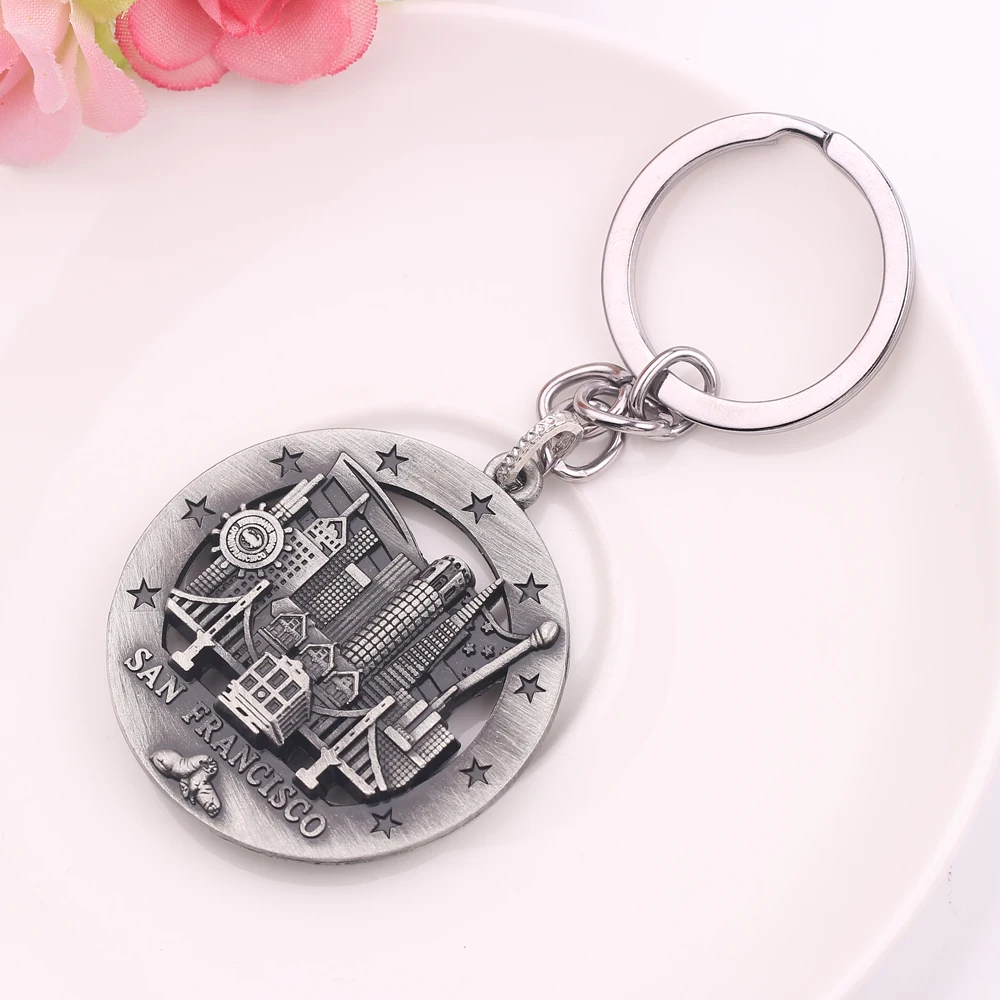 Винтажная цепочка для ключей в стиле Сан-Франсиско новые американские