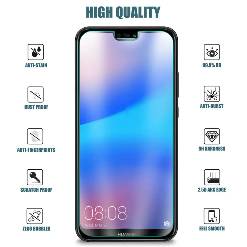 2pcs Tempered Glass For Honor P20lite P20pro Protective Tremp Phone Case On Huawei P20 Lite P 20 Pro Light Screen Protecter |