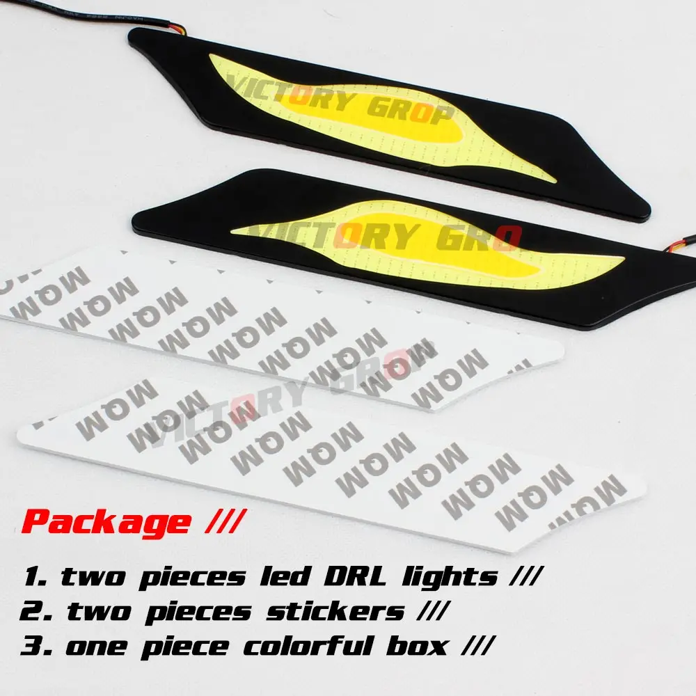 DRL Дневной светильник Водонепроницаемый Универсальный COB Комплект + туман