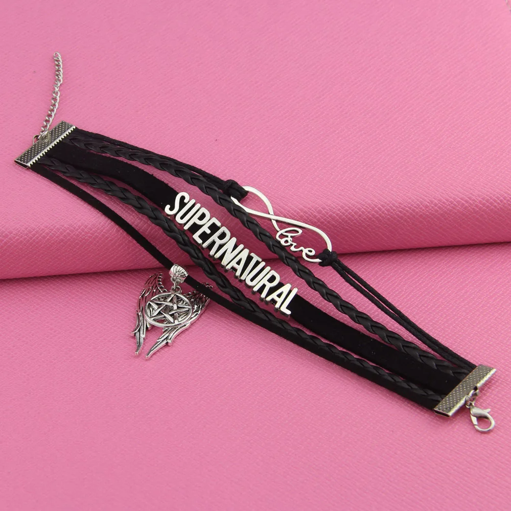 CUSTOMAMA Бесконечность любовь сверхъестественная Обертка Браслет пентаграмма