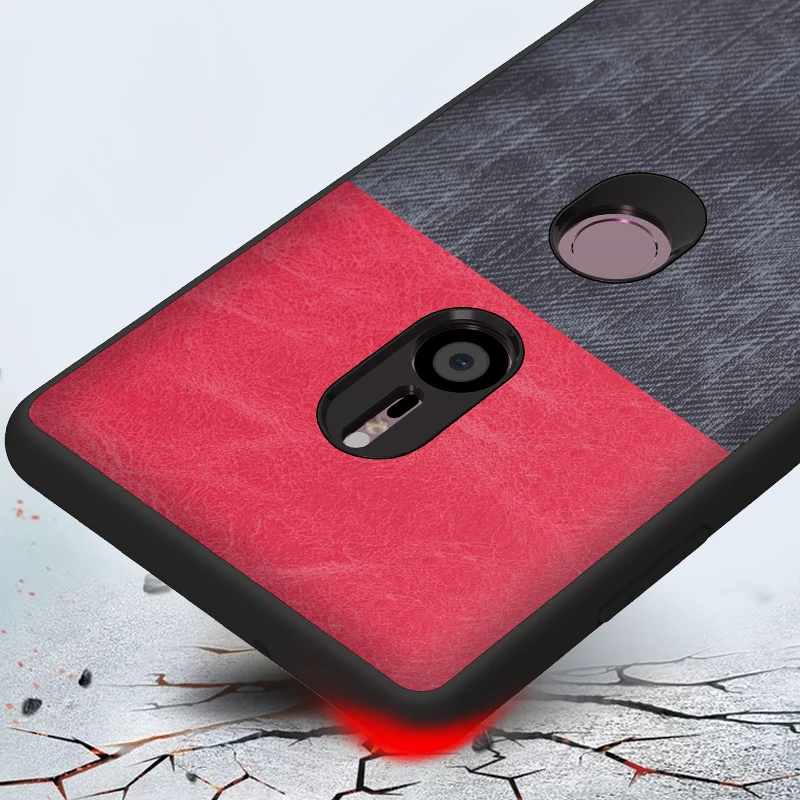 Для sony Xperia XZ3 чехол Роскошный мягкий силиконовый край+ твердая ткань текстура защитный чехол на заднюю панель для sony XZ3 полный Чехол