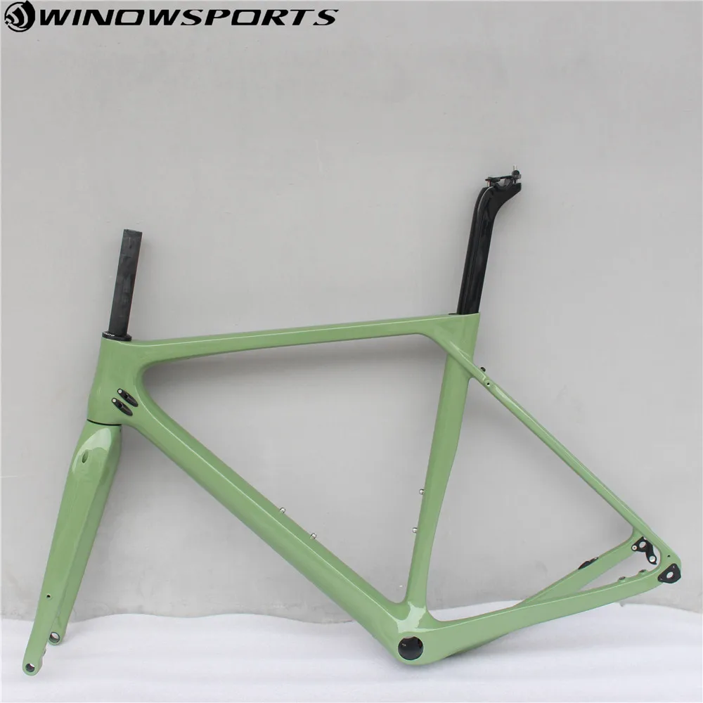 

Carbon Gravel Bicycle Frame Cyclocross Disc Frame 700C Carbon Bike Frame, Di2 Carbon Cyclocross Frame Thru Axle 142mm