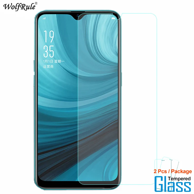 2 uds para vidrio OPPO A7 Protector de pantalla de vidrio templado para OPPO A7 vidrio WolfRule pel&iacute;cula protectora del tel&eacute;fono para OPPO A 7-0