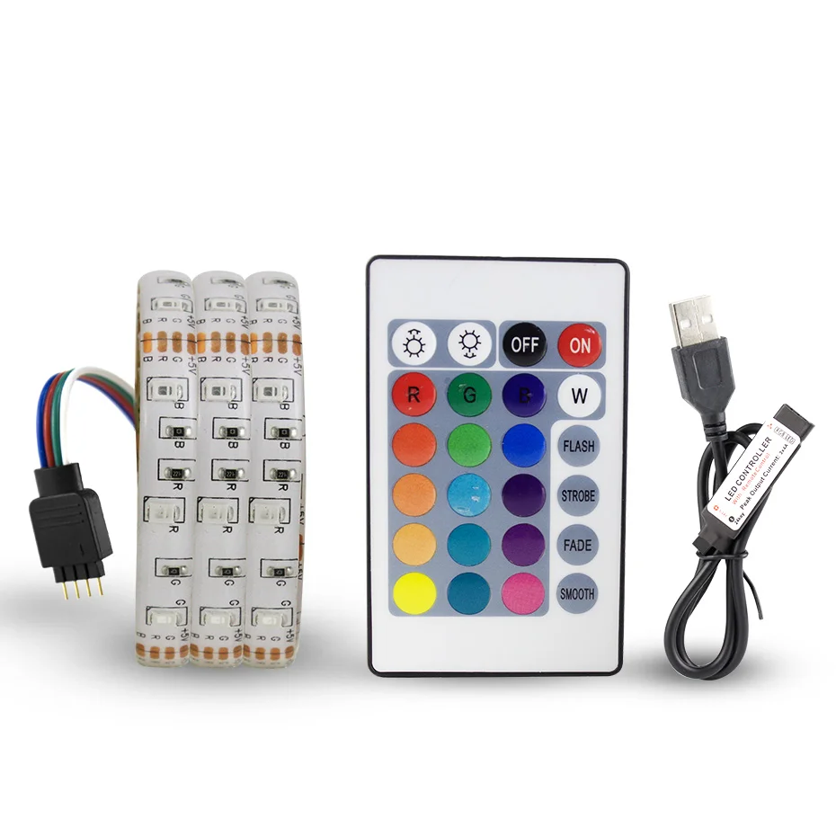 

Водонепроницаемая светодиодная лента RGB SMD2835, сменная LED полоска для подсветильник Ки телевизора, гибкие декоративные ленты RGB, 1 м-5 м, 5 В