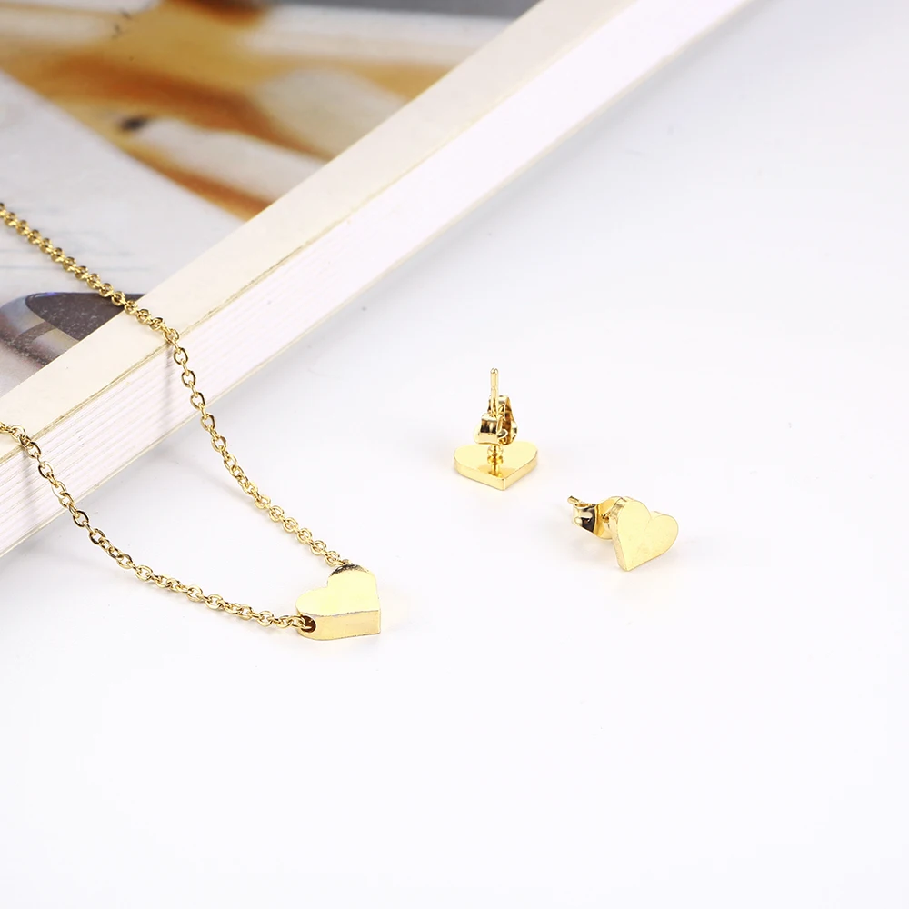 Женские Ювелирные изделия из нержавеющей стали OUFEI набор ожерелья и сережек для