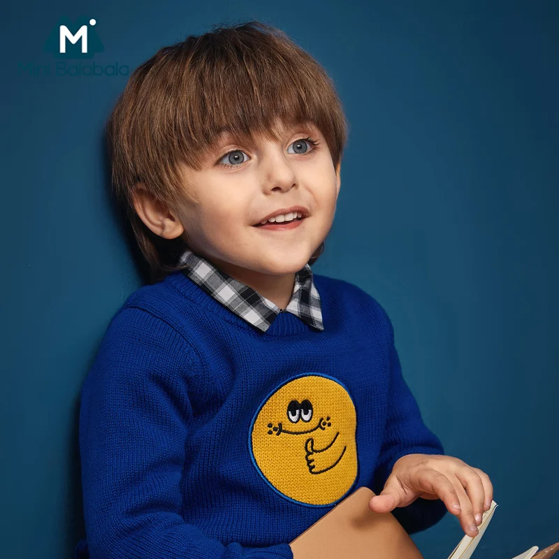Мини-балабала 2018 года осенне-зимний свитер для маленьких мальчиков и девочек
