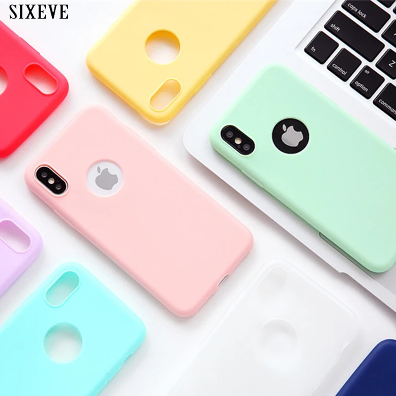 Тонкий матовый чехол ярких цветов для iPhone 12 Mini XS Max X XR 11 Pro 5 5S SE 6 S 7 8 Plus 7Plus Мягкий