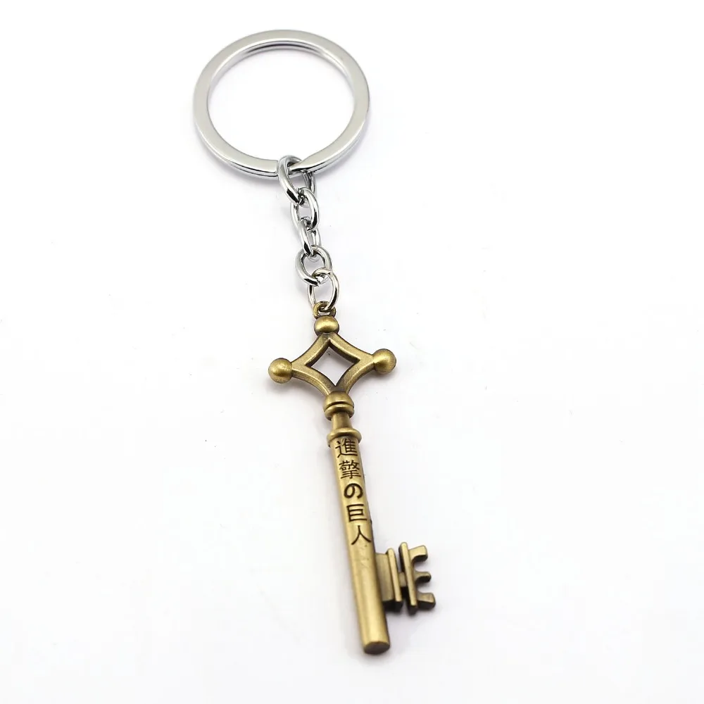 Hot Anime Attack on Titan Keychain Key Shape 3 colors Ring Holder Chaveiro Chain for car Fashion Jewelry | Украшения и аксессуары