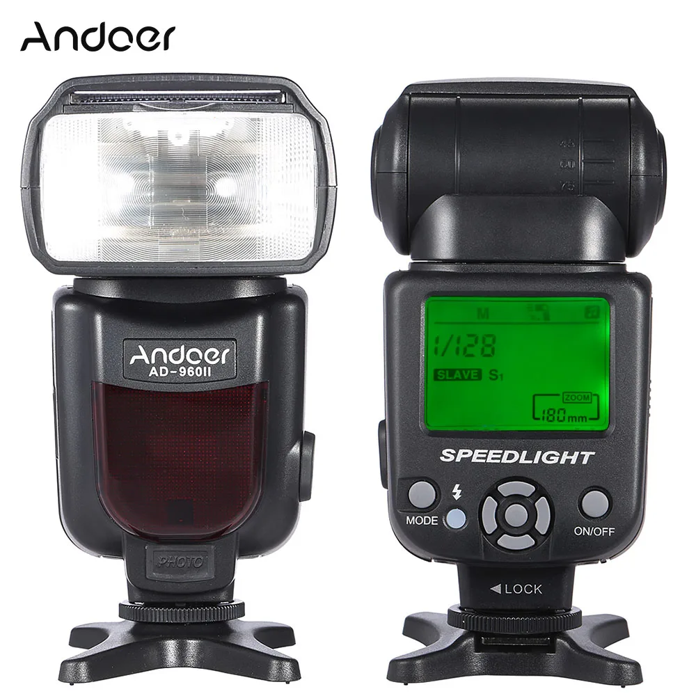 Вспышка Andoer для камеры Speedlite GN54 универсальная вссветильник с ЖК-дисплеем Nikon Canon