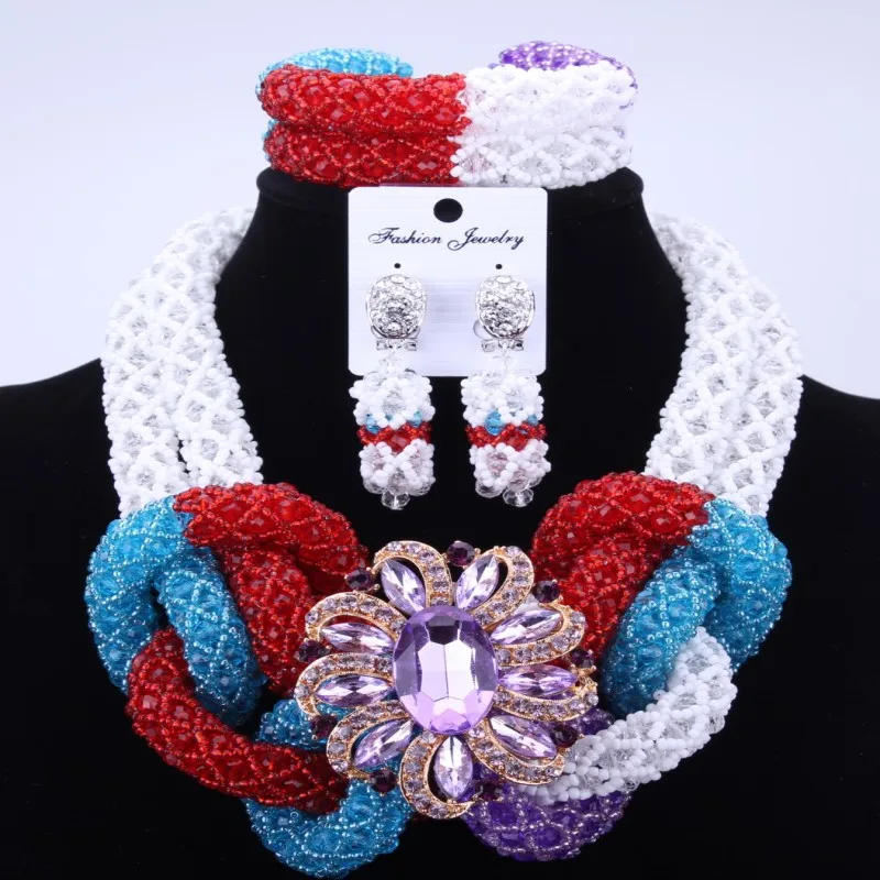 Сова африканских Бусины комплект ювелирных изделий для нигерийской свадьбы