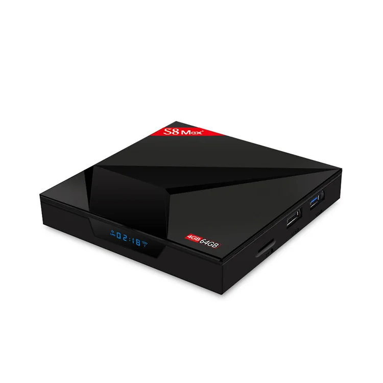 Смарт ТВ-бокс S8 MAX Plus Android 9 0 RK3328 двухдиапазонный 2 4g/5 0g WIFI 4 Гб 64 3D 4K HD 100M LAN USB3.0