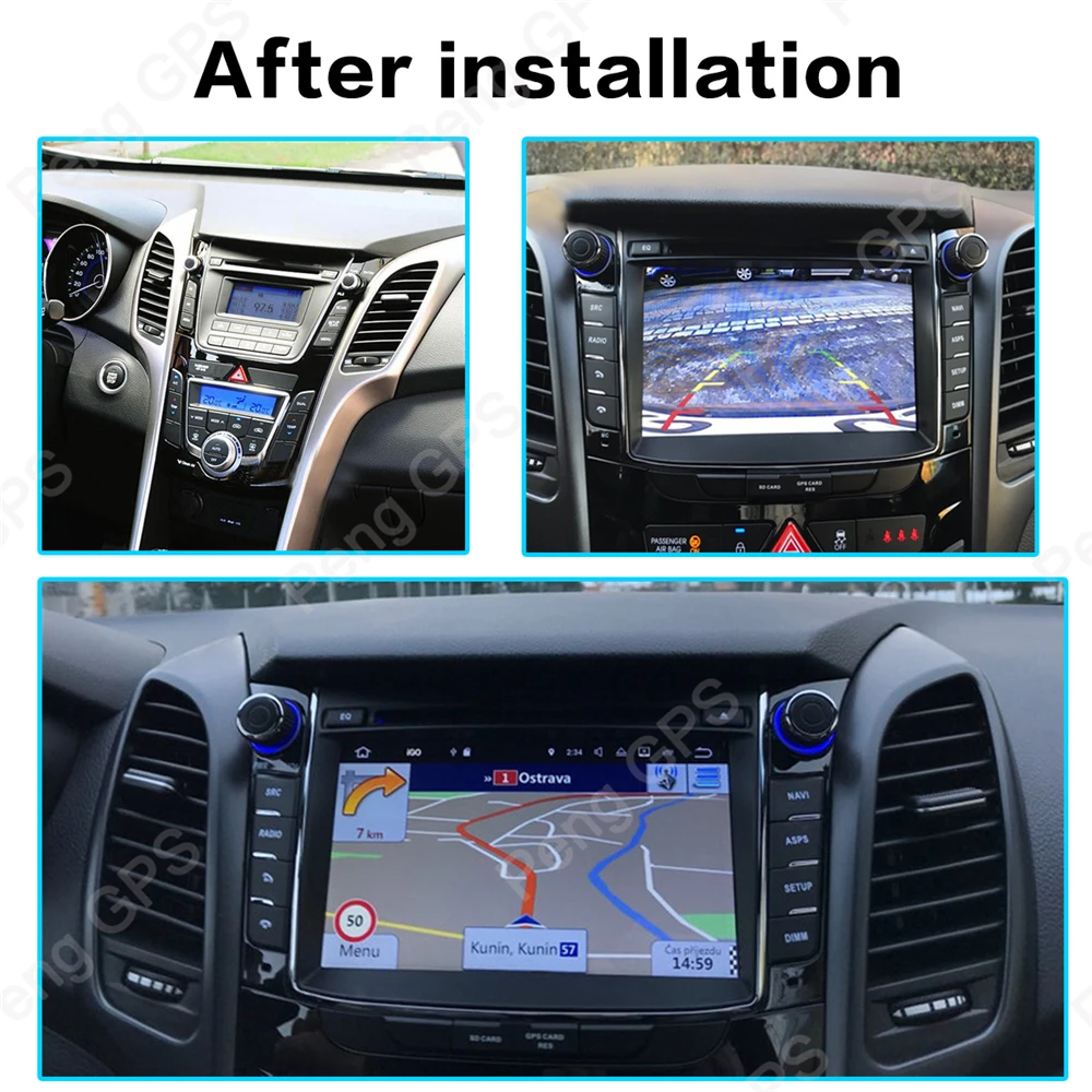 Автомобильный плеер на Android 9 GPS навигация для Hyundai I30 Elantra GT 2012 + 2DIN автомобильный CD