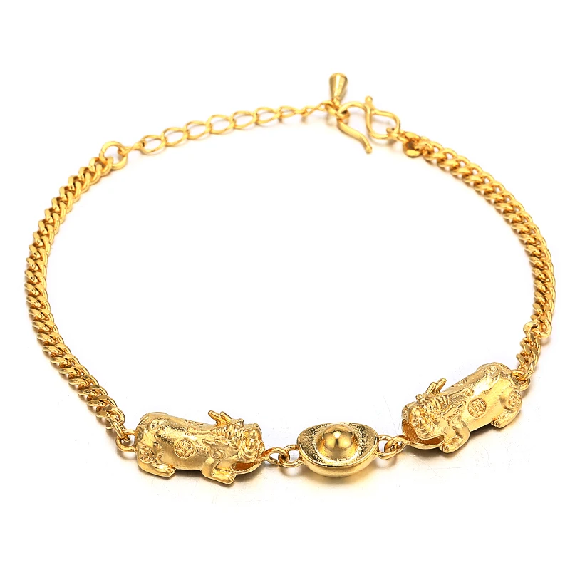 Высочайшее качество золотой цвет браслеты для женщин отважный солдат счастливые