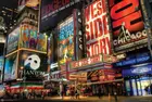 Таймс Сквер театральный район искусство Бродвей Шелковый постер декоративная стена живопись 24x36inch