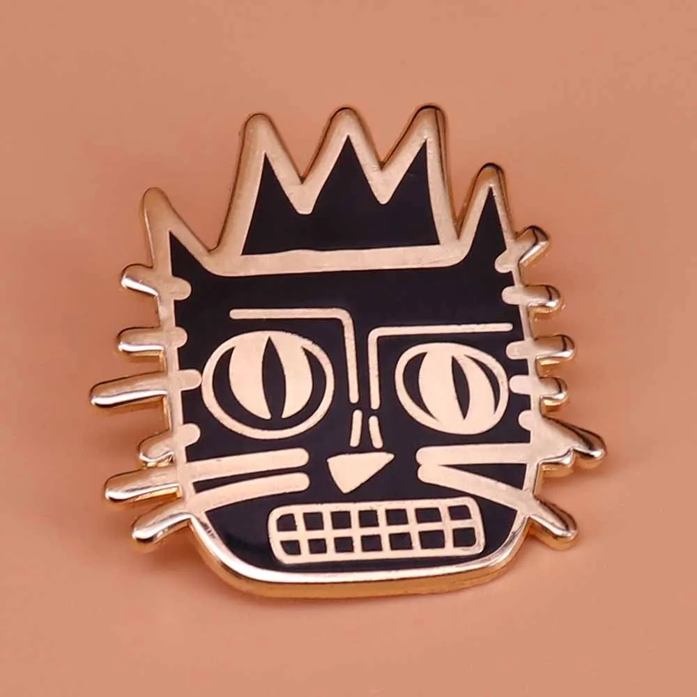 Basquiat Корона, эмалированная булавка, граффити, художественная брошь, живописец, значок, милые булавки, модные мужские ювелирные изделия, подарок художника, женские рубашки, куртка, доступ