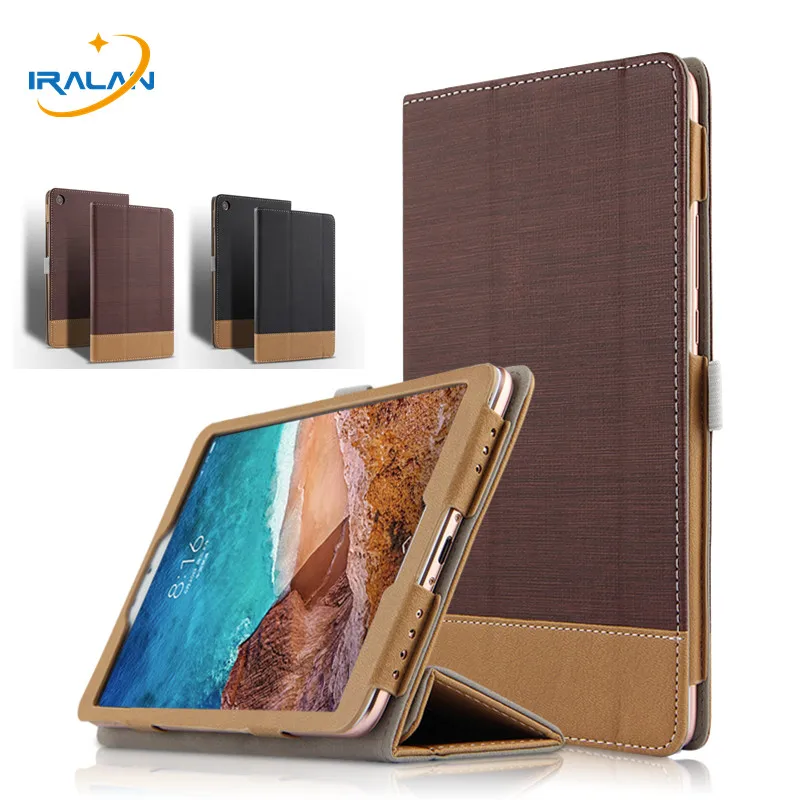 Тонкий Холщовый кожаный откидной Чехол-подставка 3 сложения для Xiaomi MiPad 4 Plus Mi Pad4 10
