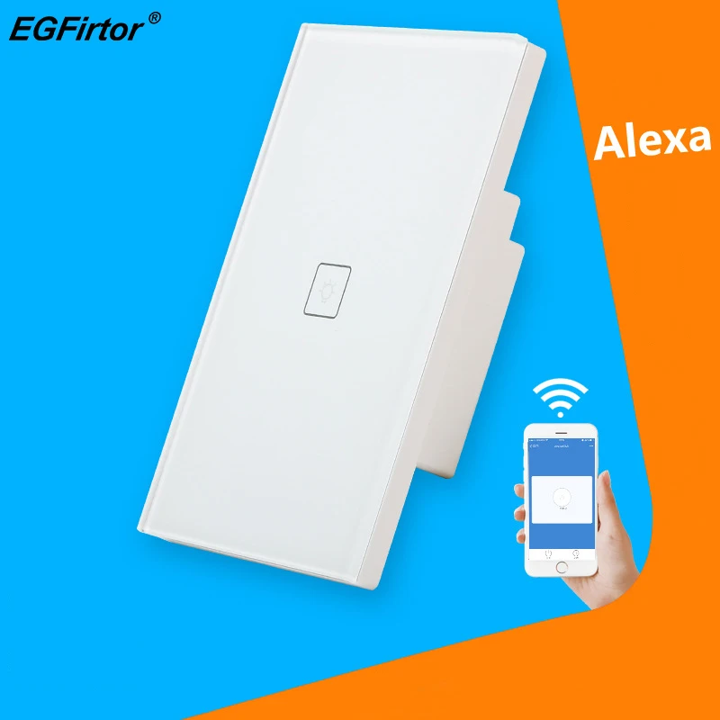 Сенсорный экран Wifi Smart Switch стеновые выключатель света Беспроводной нам