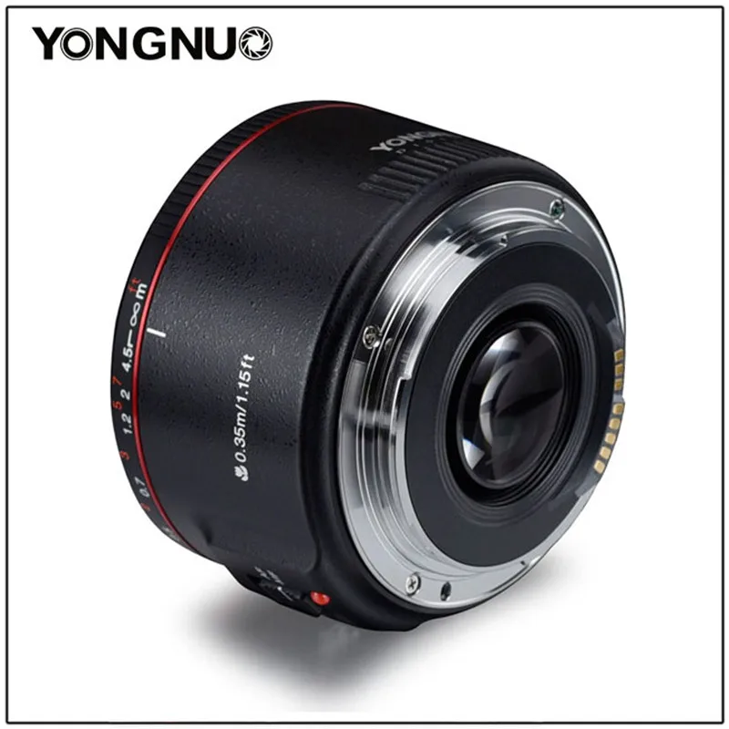 Объектив YONGNUO YN50mm F1.8 II с автофокусом объектив 50 мм большой апертурой для Canon 100d 650d