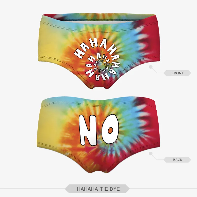 Нижнее белье для женщин с 3D принтом HAHAHA TIE DYE женское нижнее сексуальные трусы