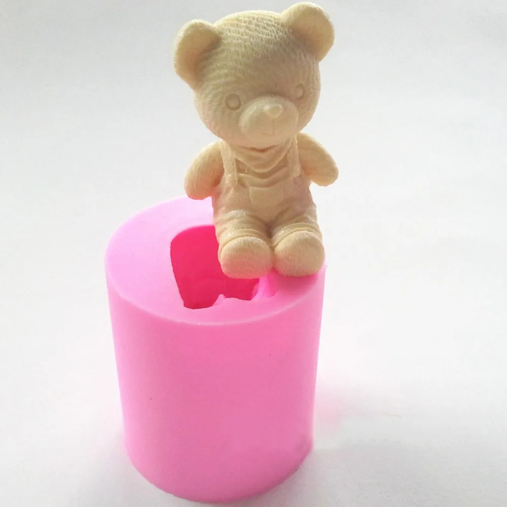 Силиконовая форма для мыла с милым медведем мальчиков и девочек|mould base|candle cakecandle
