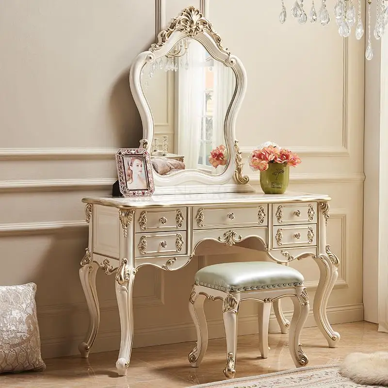 Спальня все из массива дерева европейские кожаные туалетный стул элитное