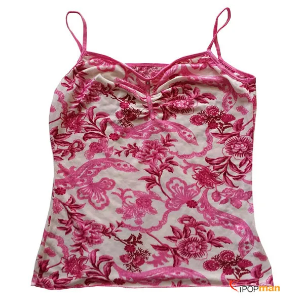 Летняя женская блузка с цветочным принтом Женская Повседневная без рукавов|tank tops