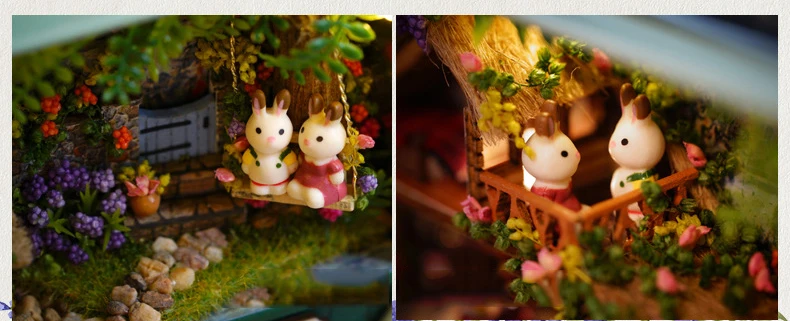 Забавная деревенская заметка 3D деревянная DIY коробка ручной работы театр кукольный домик миниатюрная коробка милый мини кукольный дом сборные наборы подарочные игрушки