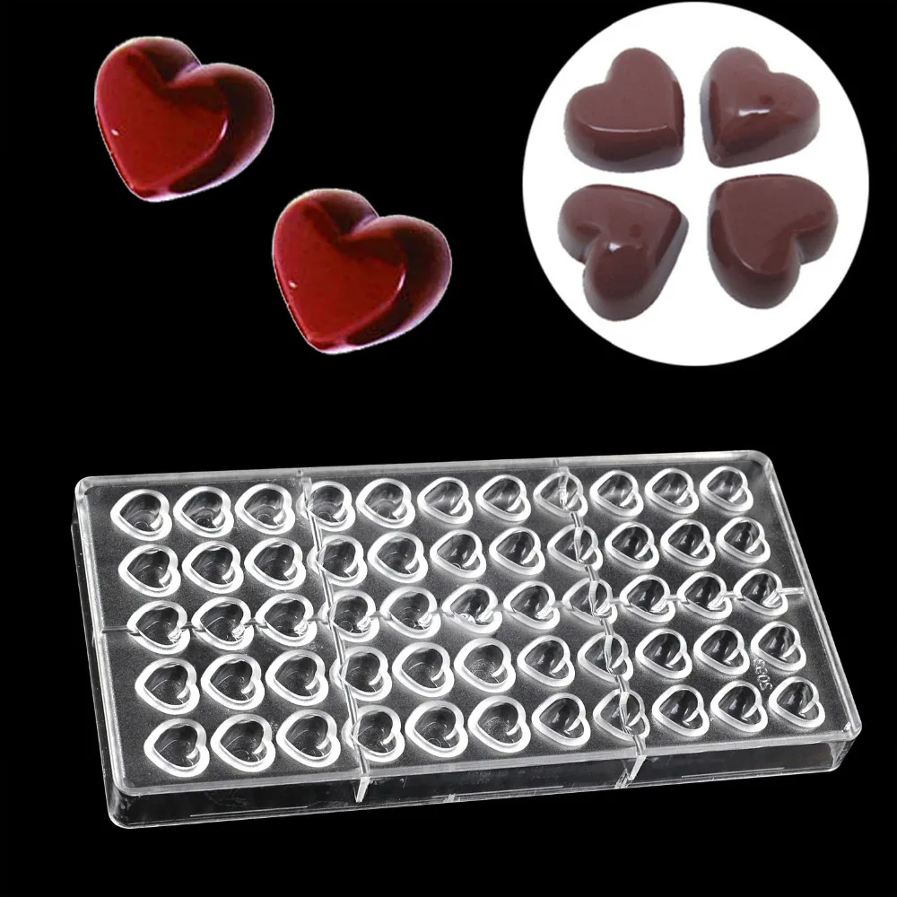 3D формы для шоколада в форме сердца День Святого Валентина поликарбонатная форма