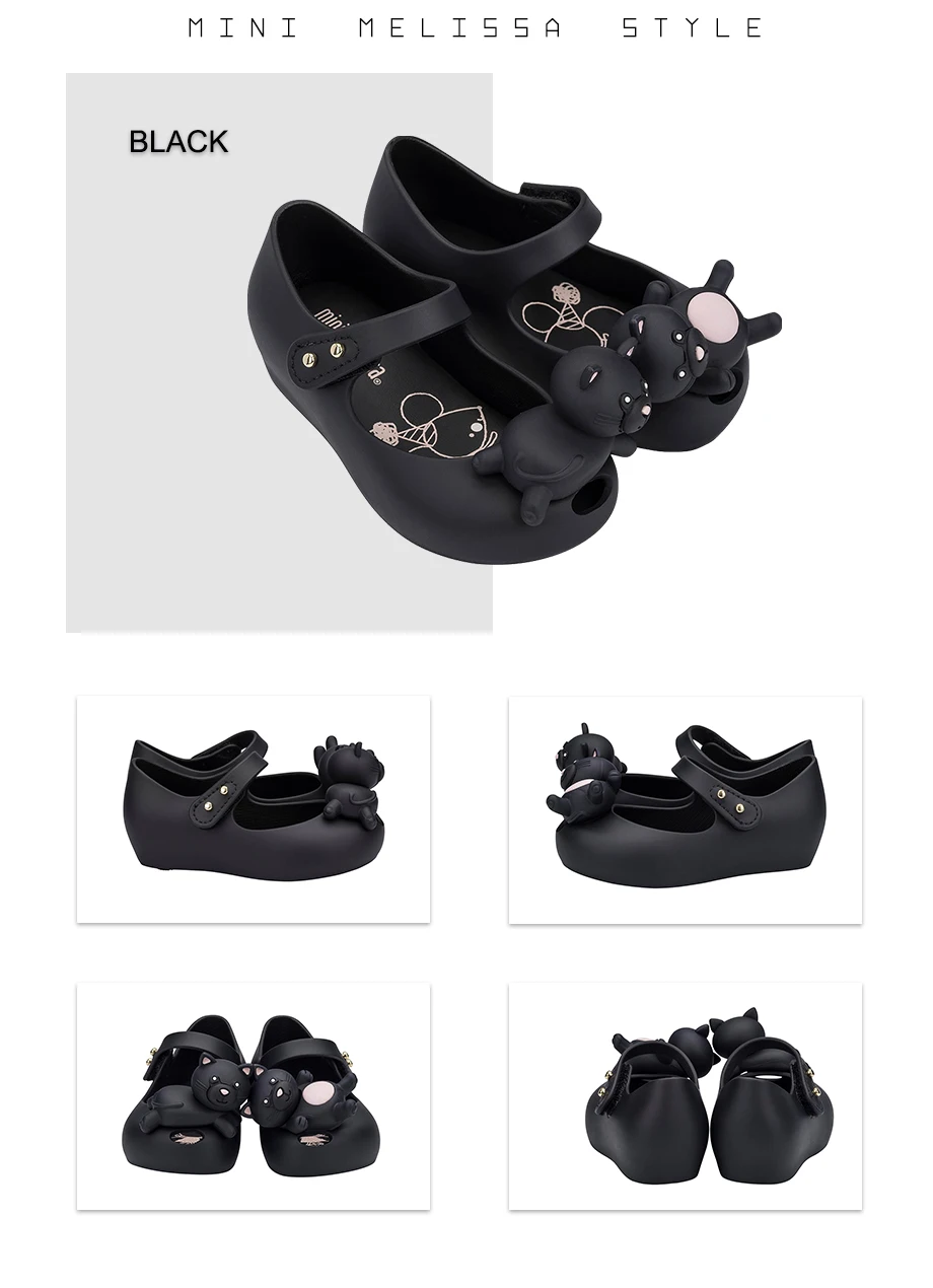 Mini Melissa Ultragirl Mini/Новинка года; летняя прозрачная обувь для мальчиков и девочек; нескользящие прозрачные сандалии с медведем для девочек; Детские пляжные сандалии для малышей
