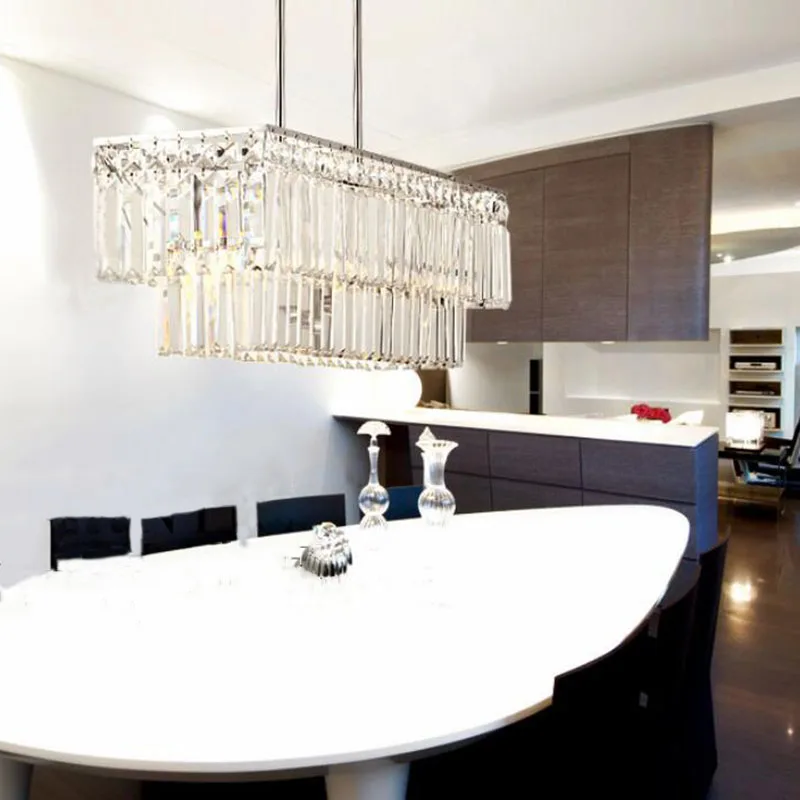 Современная хрустальная люстра s прямоугольсветодиодный светодиодсветильник