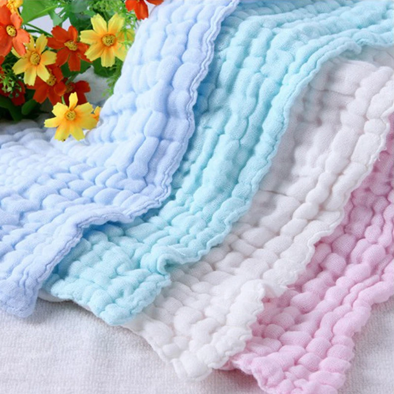 

6 layers Baby Bath Towels 100% Cotton Gauze Solid Soft New Born Towels Infant Face Body Care Ultra Strong Water Absorption