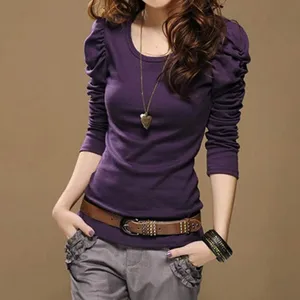 Футболка женская с длинным рукавом, весна 2019 г., размера плюс