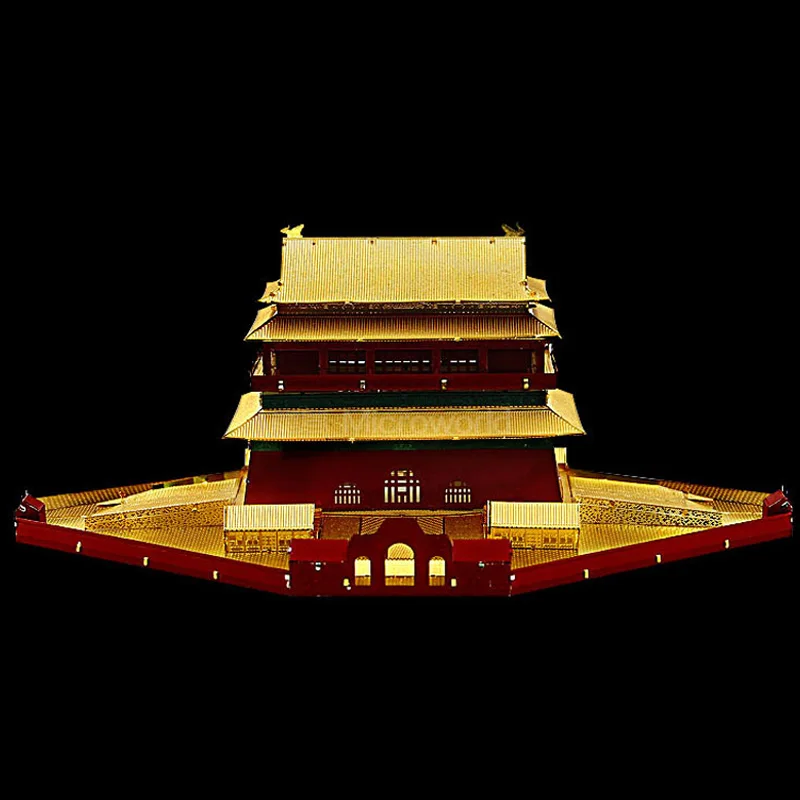 Металлический 3D пазл Microworld модель J032 для сборки колокольчиков и барабанных башен
