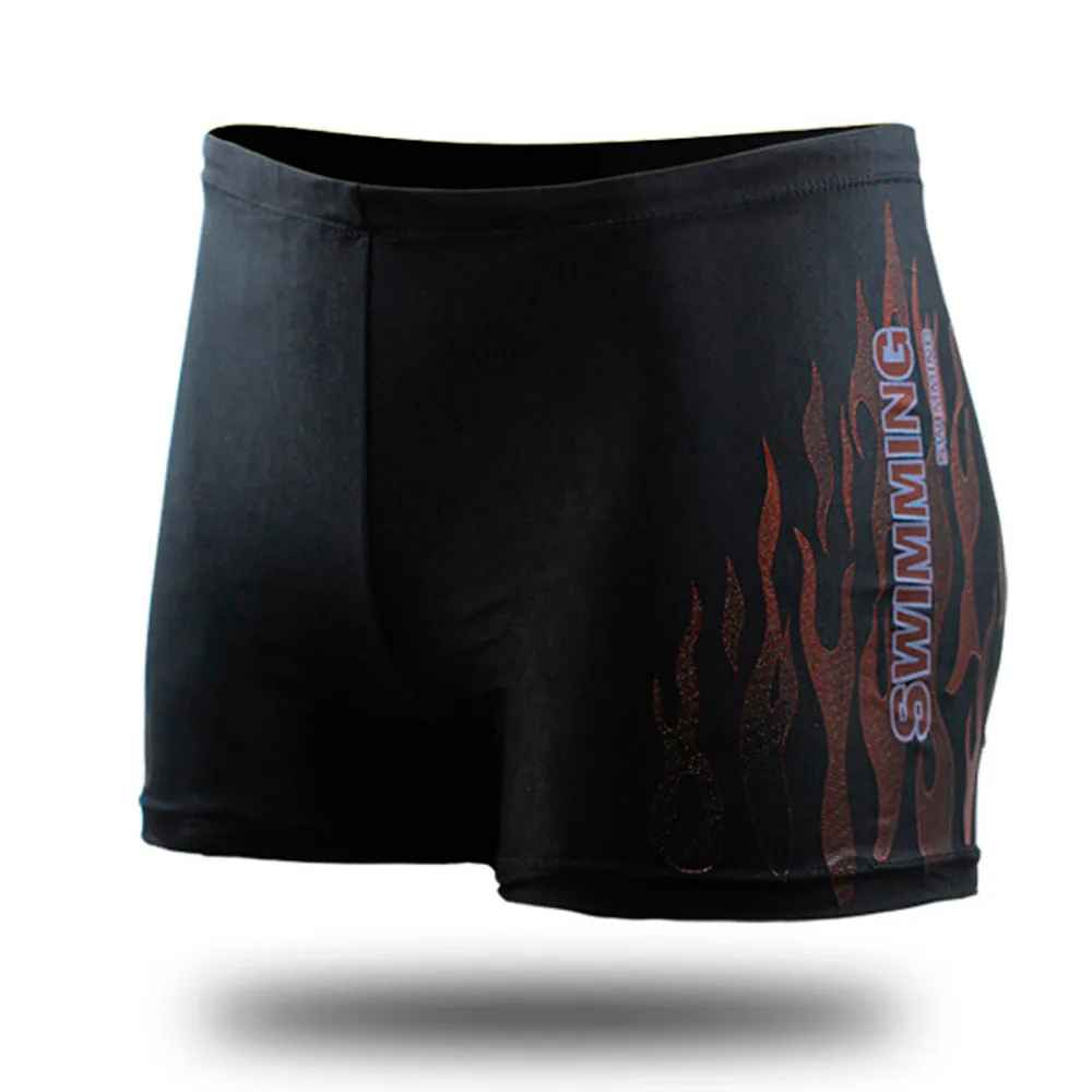 Мужской летний пляжный купальник с огненным принтом, быстросохнущие плавки для пляжа, серфинга, бега, плавания, Водонепроницаемые шорты Zwembroek# YL10