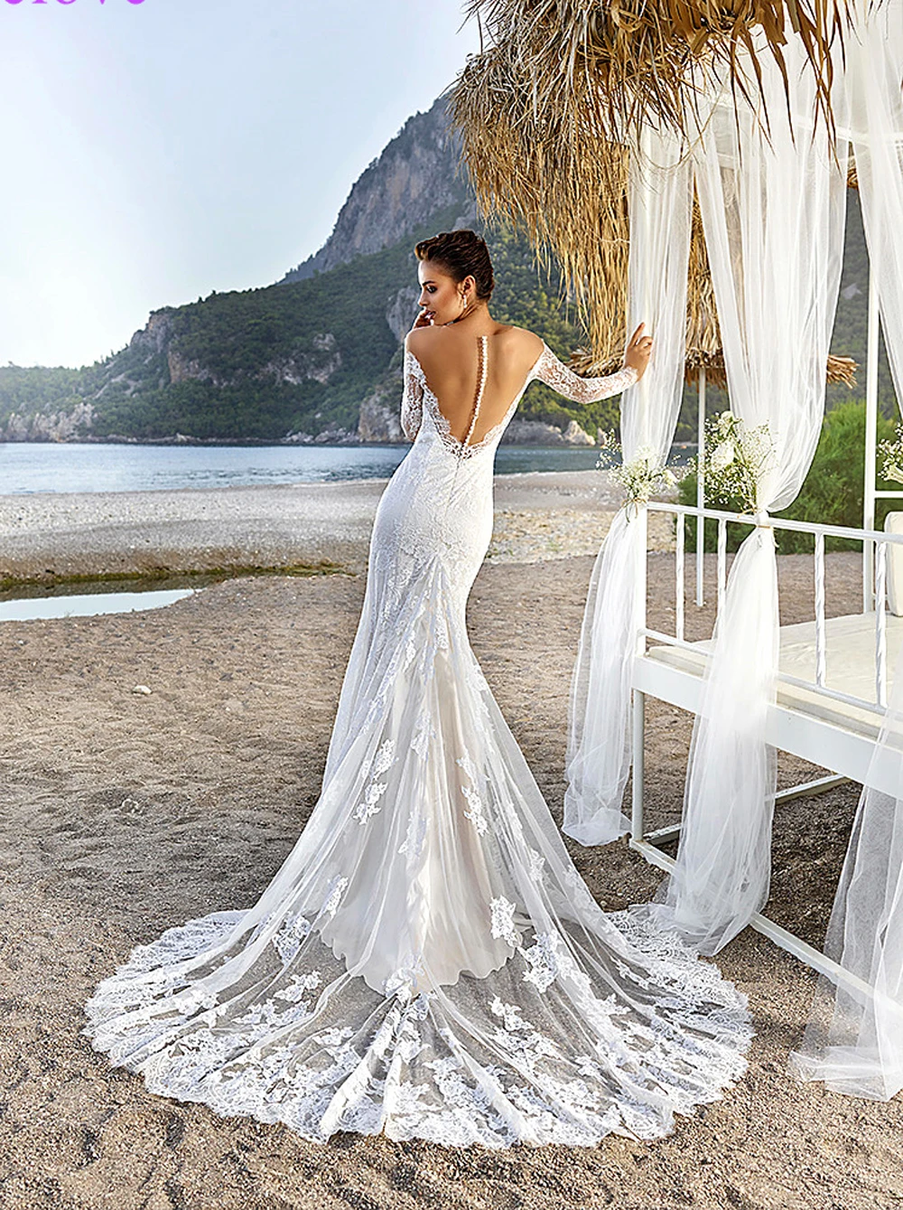 Robe de mariee New arrival 2022 Summer Beach Wedding Dress with Straps White Open Back Mermaid Dresses Vestige De Noiva | Свадьбы и
