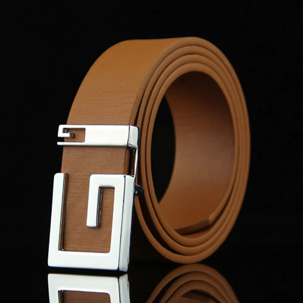 Fashion Mens Faux leather luxury Belts Smooth Girdle Buckle Waistband Leisure Trouser Accessories GG Belt Strap ceinture femme | Аксессуары