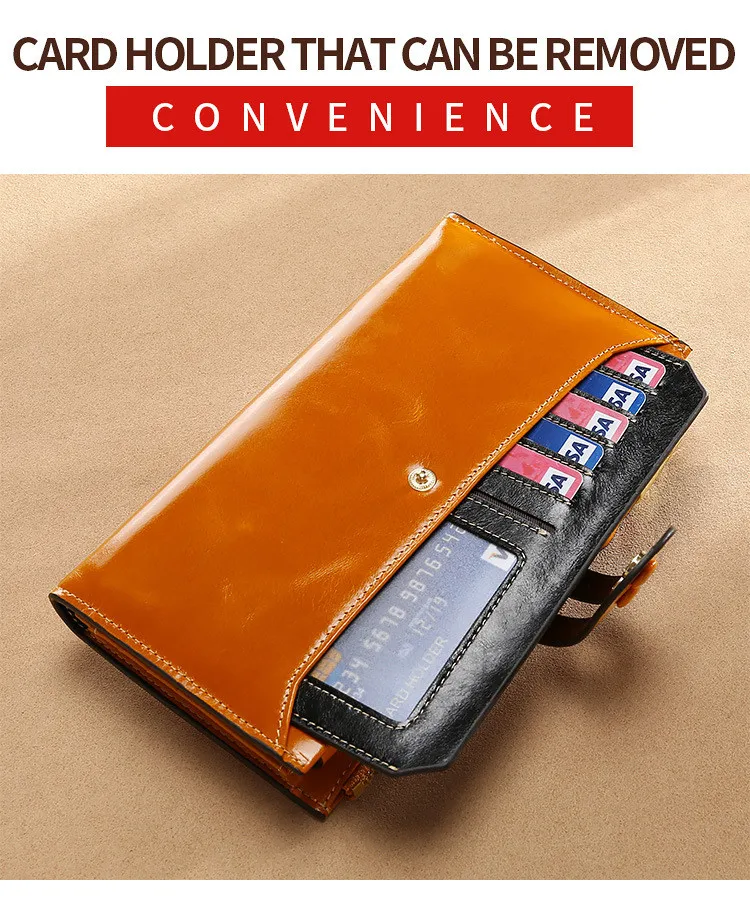 SONG FRIEND2019RFID женский кожаный длинный стильный кошелек Европейская и американская ручная сумка большой емкости масло воск кожаный кошелек