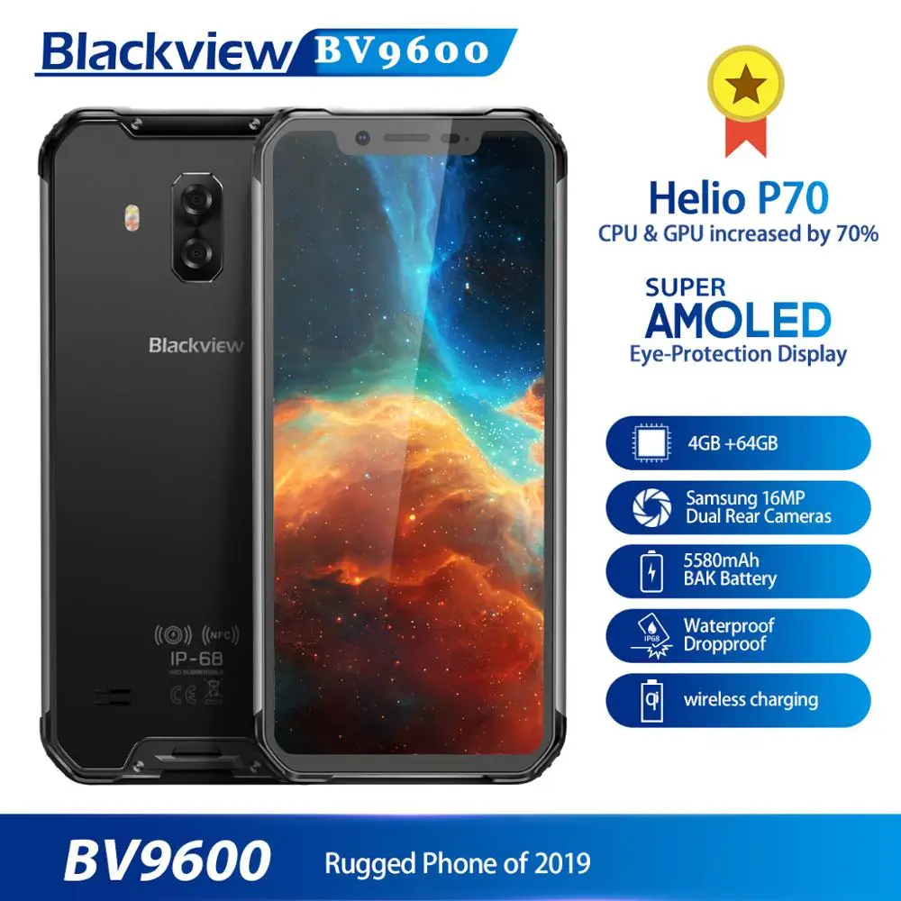 Новый Blackview BV9600 прочный смартфон Android 9 0 4 Гб + 64 водонепроницаемый мобильный