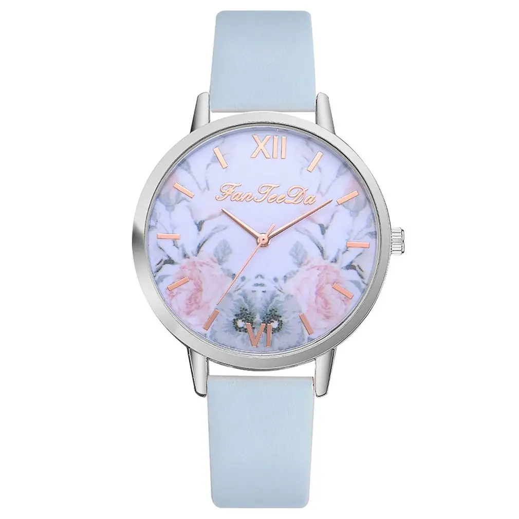 Женские кварцевые часы наручные с кожаным ремешком аналоговые Reloj femen|Женские