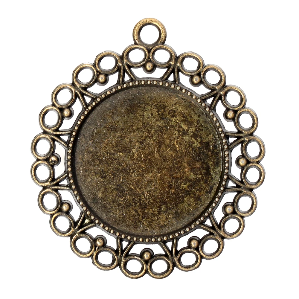 10 шт./лот (25 мм для внутреннего размера) Сплав Камея круглый кабошон настройки