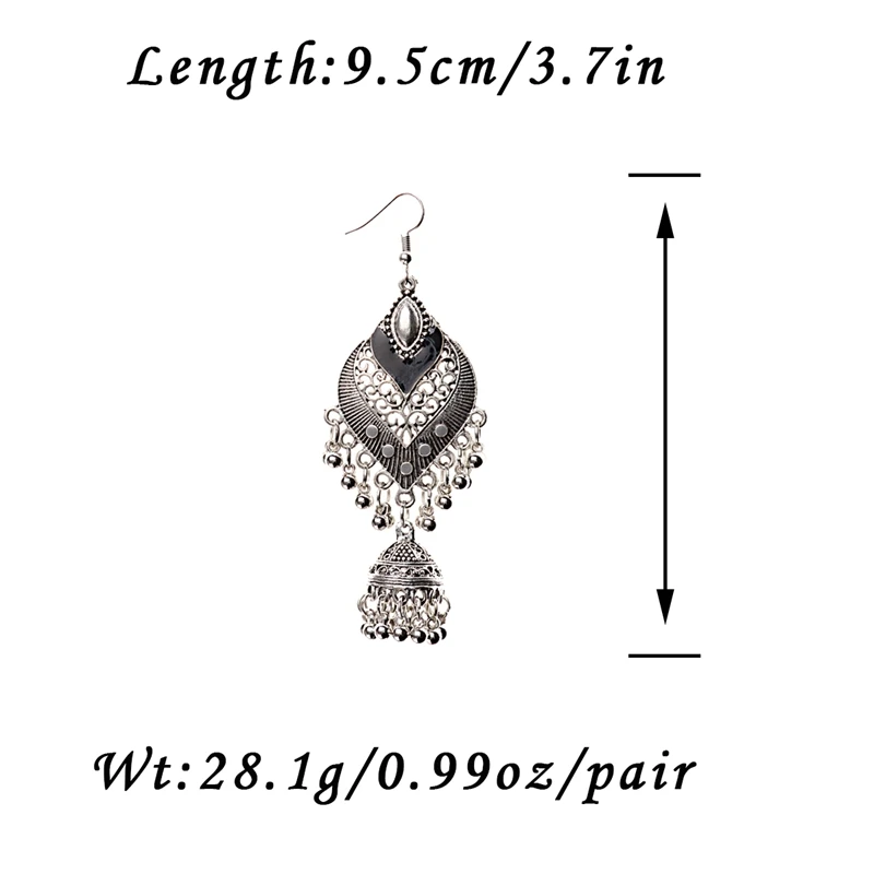 Женские винтажные серьги в виде птичьей клетки ярко-серебристого цвета HXE067 |