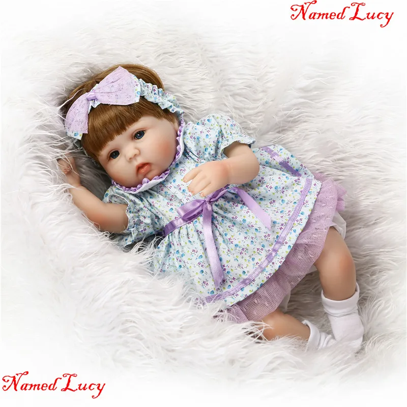 NPK силиконовая кукла reborn Baby 18 дюймов 40 см новорожденного для девочек play hosue